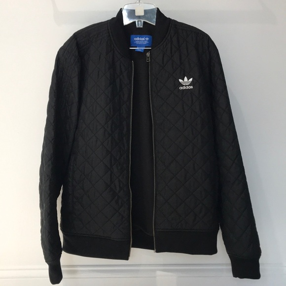 adidas Jackets & Blazers - ADIDAS QUILTED BLACK BOMBER